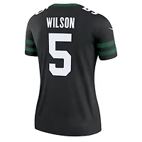 Haut de Performance Nike Garrett Wilson Legacy pour femme, noir, New York Jets Alternate Legend Player