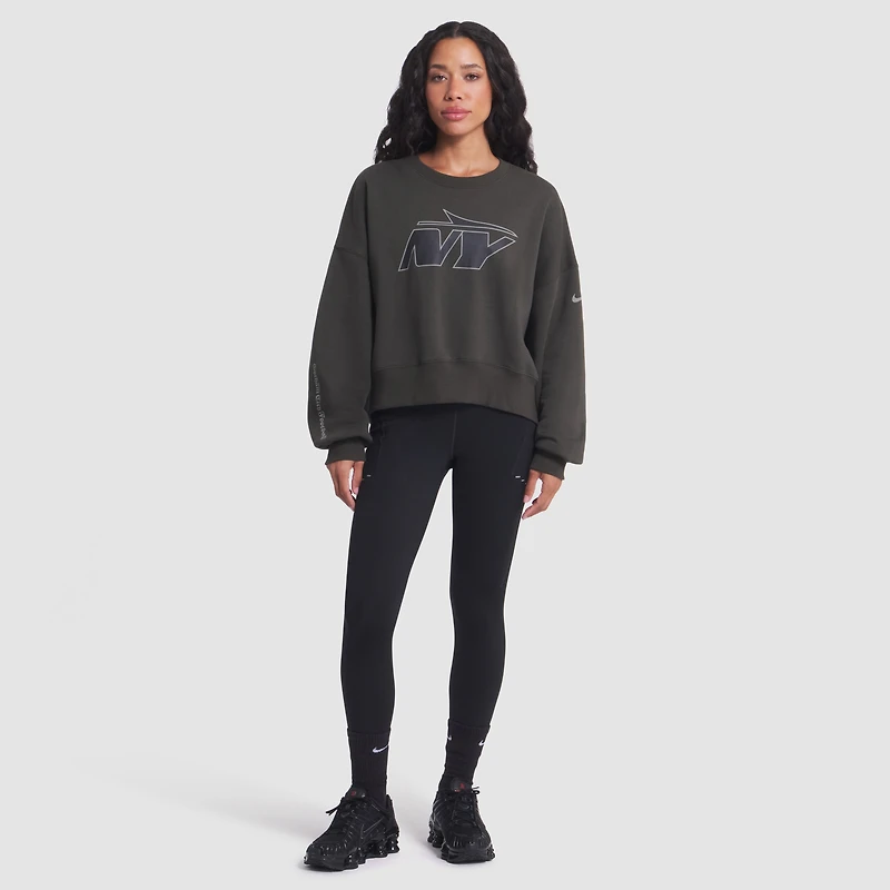 Sweat-shirt en molleton surdimensionné Phoenix de la collection Rivalries 2025 des New York Jets, Nike Gotham Green, pour femme