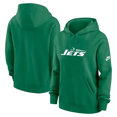 Women's Nike Green New York Jets Club Fleece Hoodie