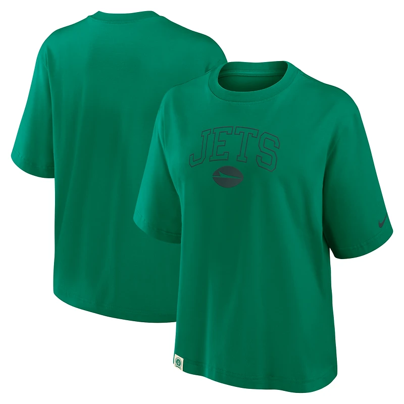 Women's Nike Green New York Jets Glory Arch Boxy T-Shirt