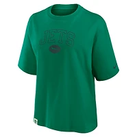 T-shirt Nike vert Glory Arch Boxy pour femme des New York Jets