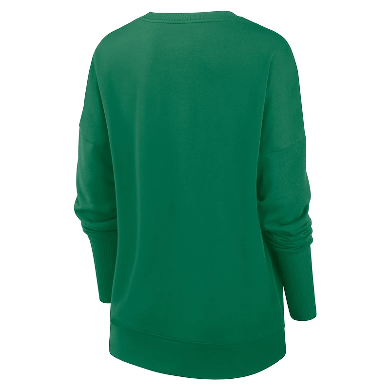 Women's Nike Green New York Jets Rewind Playback Icon Performance Pullover Sweatshirt