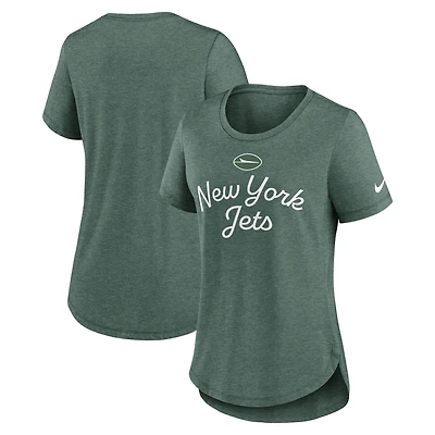 T-shirt Nike vert New York Jets Tri-Blend pour femme