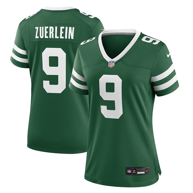 Maillot Nike Greg Zuerlein Legacy Green des New York Jets pour femme
