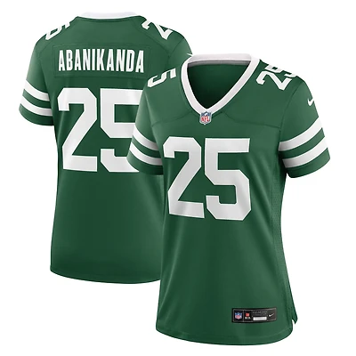 Maillot Nike Israel Abanikanda Legacy Green pour femme des New York Jets