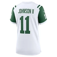 Maillot Nike Jermaine Johnson II blanc pour femme des New York Jets