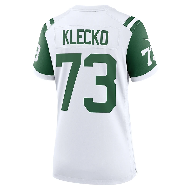 Maillot de jeu joueur retraité alternatif classique Nike Joe Klecko des New York Jets pour femme, blanc