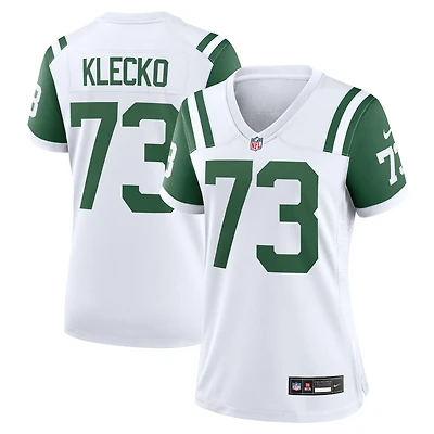 Maillot de jeu joueur retraité alternatif classique Nike Joe Klecko des New York Jets pour femme, blanc