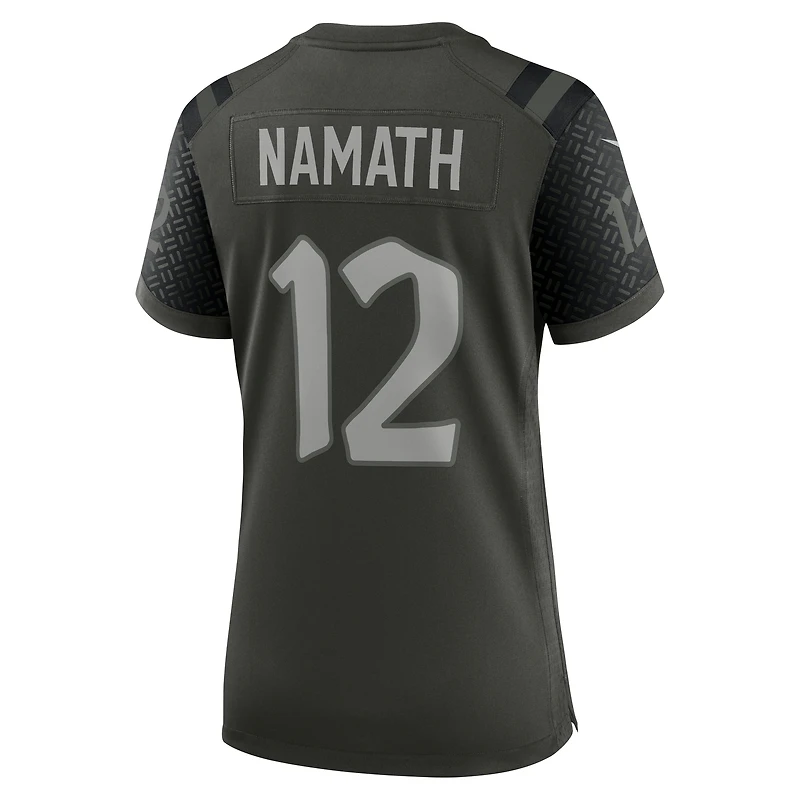 Women's Nike Joe Namath Gotham Green New York Jets 2025 Rivalries Collection Retired Player Game Jersey