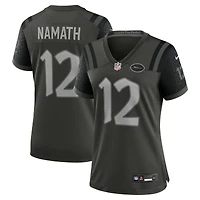 Maillot de joueur retraité Nike Joe Namath Gotham Green New York Jets 2025 Rivalries Collection pour femme