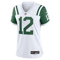 Maillot de jeu joueur retraité alternatif classique des New York Jets Nike Joe Namath blanc pour femme