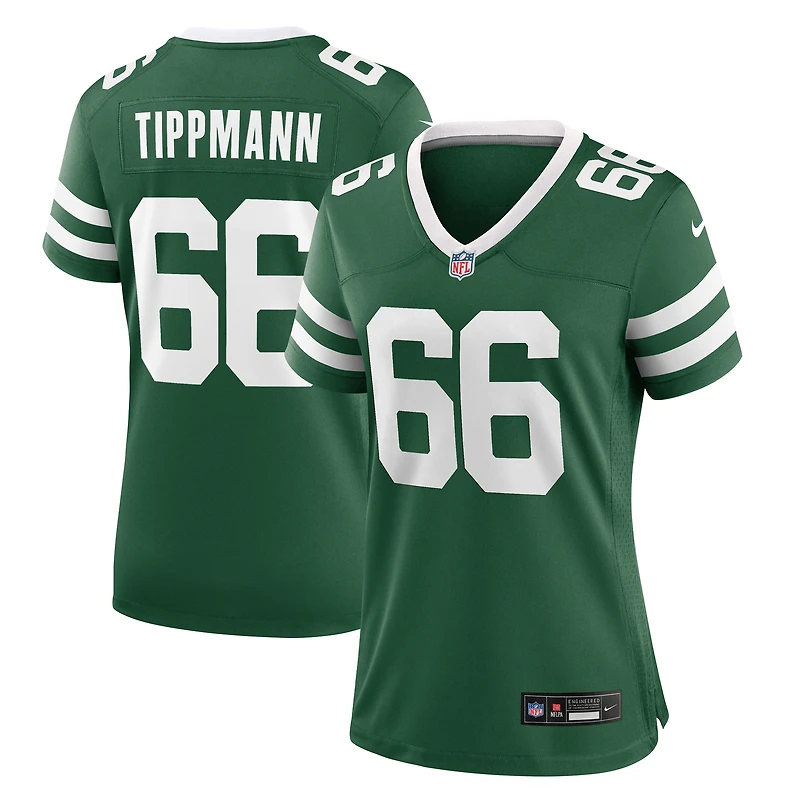 Maillot Nike Joe Tippmann Legacy Green pour femme des New York Jets