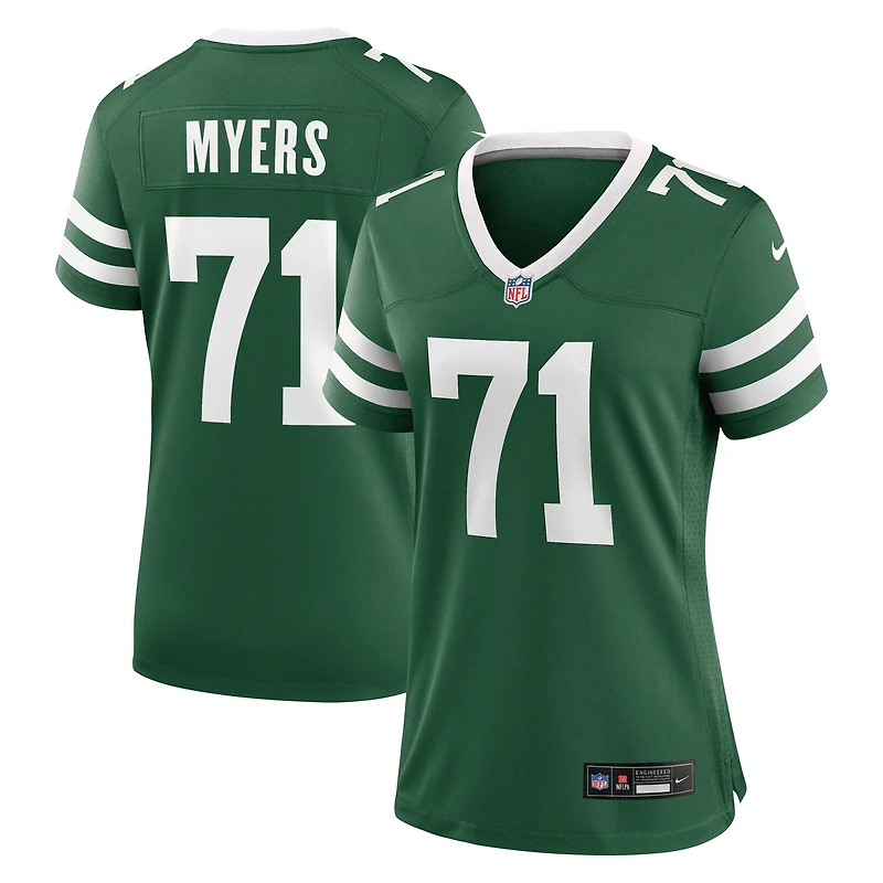 Maillot Nike Josh Myers Legacy Green pour femme des New York Jets