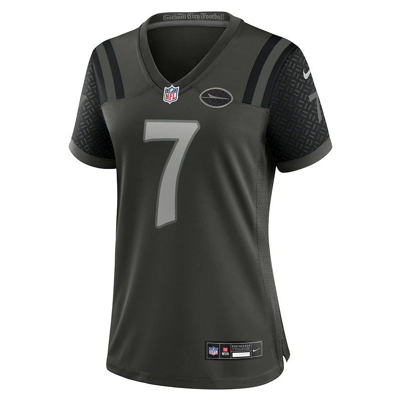 Maillot de match Nike Justin Fields Empire Green New York Jets 2025 Rivalries Collection pour femme
