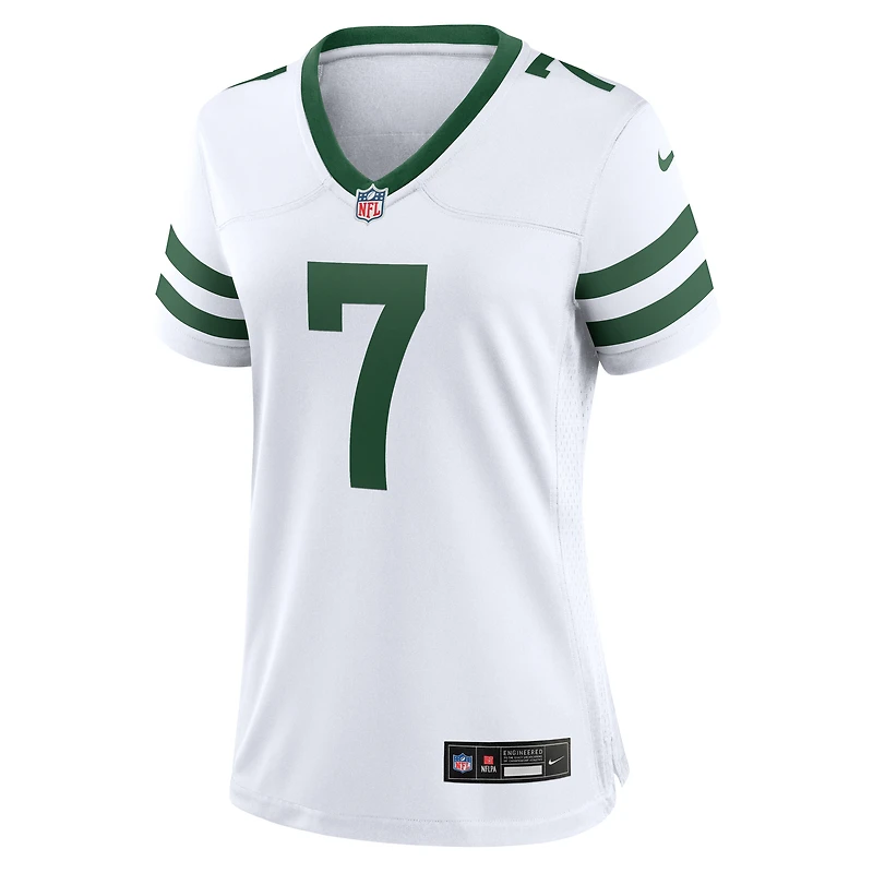 Maillot Nike Justin Fields blanc pour femme des New York Jets