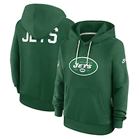 Women's Nike Kelly Green New York Jets Throwback Sideline Standard Issue Dri-FIT Hoodie
