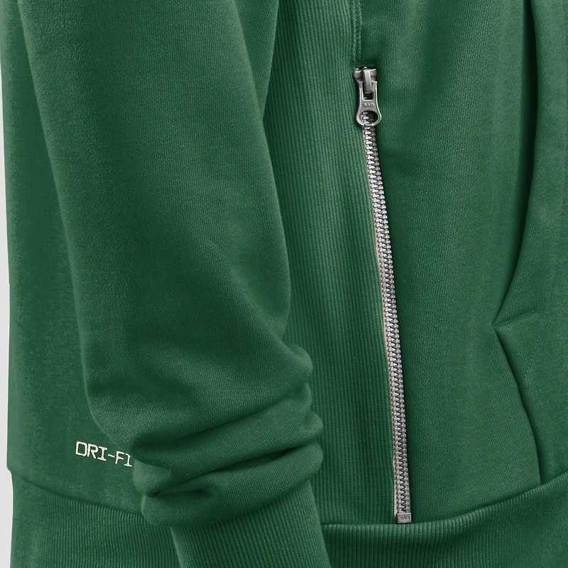 Women's Nike Kelly Green New York Jets Throwback Sideline Standard Issue Dri-FIT Hoodie
