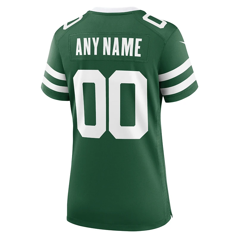 Maillot de match personnalisé Nike Legacy Green New York Jets pour femme