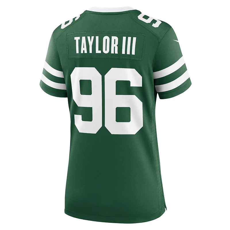 Maillot Nike Leonard Taylor III Legacy Green pour femme des New York Jets