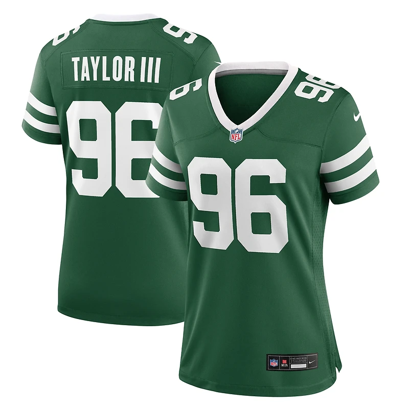Maillot Nike Leonard Taylor III Legacy Green pour femme des New York Jets