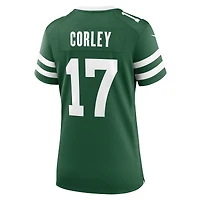 Maillot de match Nike Malachi Corley Legacy Green des New York Jets pour femme
