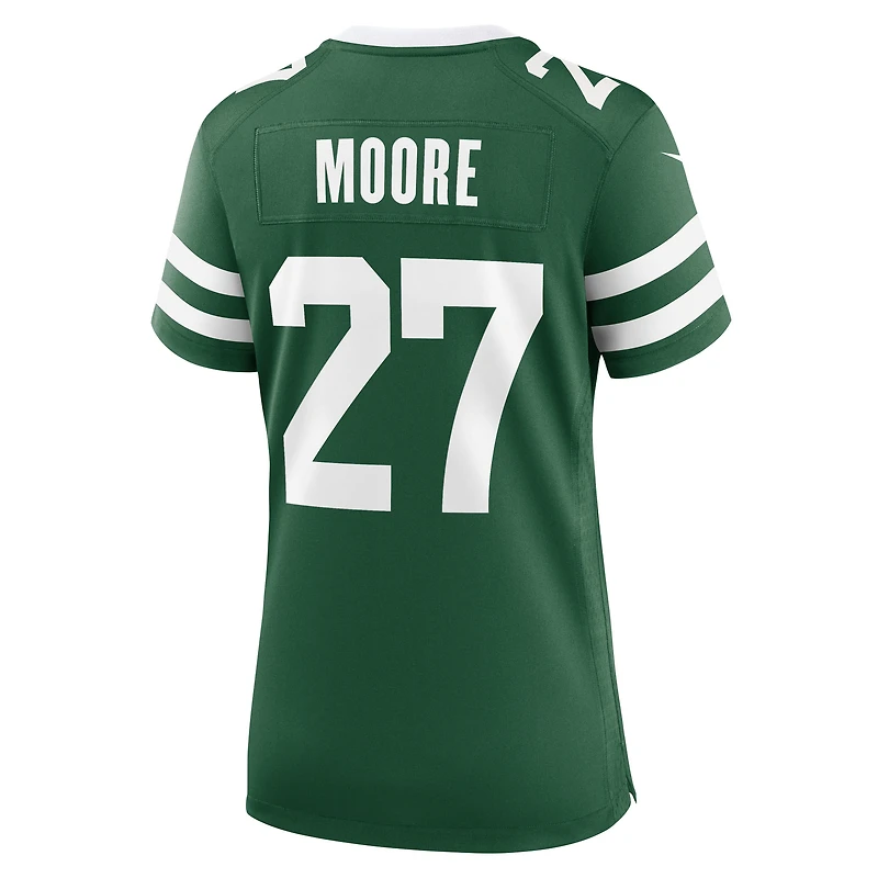 Maillot Nike Malachi Moore Legacy Green pour femme des New York Jets