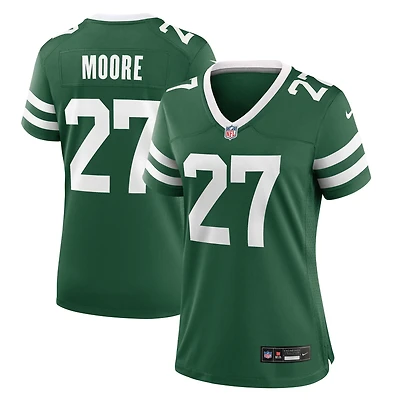 Maillot Nike Malachi Moore Legacy Green pour femme des New York Jets