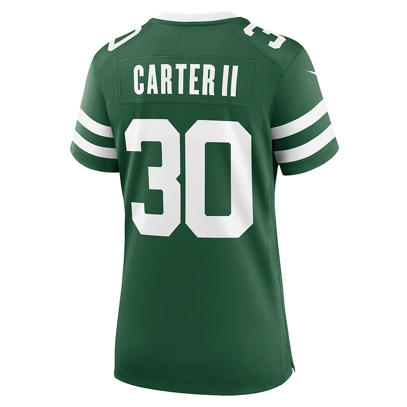 Maillot Nike Michael Carter II Legacy Green pour femme des New York Jets