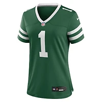 Maillot de match des Jets New York Nike numéro 1 Bride Legacy vert pour femme