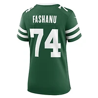 Maillot de match Nike Olu Fashanu Legacy Green des New York Jets pour femme