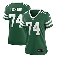 Maillot de match Nike Olu Fashanu Legacy Green des New York Jets pour femme
