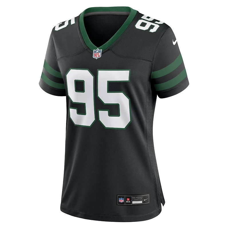 Maillot de jeu alternatif Nike Quinnen Williams Legacy pour femmes, noir, New York Jets
