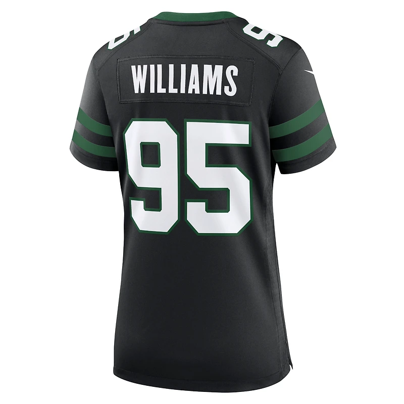 Maillot de jeu alternatif Nike Quinnen Williams Legacy pour femmes, noir, New York Jets