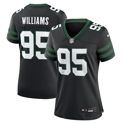 Maillot de jeu alternatif Nike Quinnen Williams Legacy pour femmes, noir, New York Jets