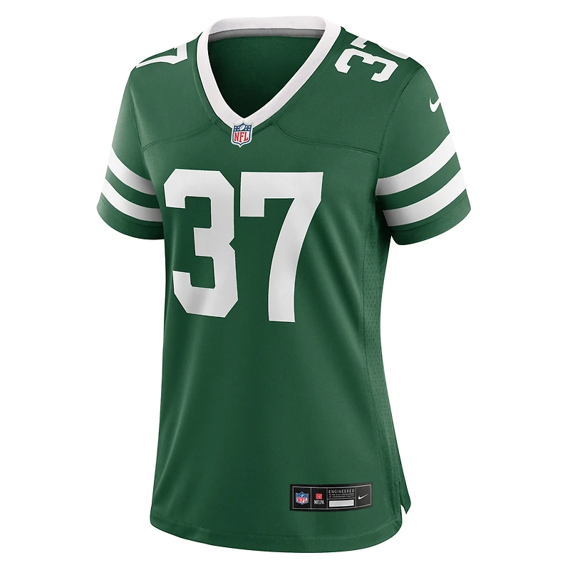 Maillot de match Nike Qwan'tez Stiggers Legacy Green des New York Jets pour femme