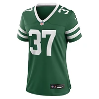 Maillot de match Nike Qwan'tez Stiggers Legacy Green des New York Jets pour femme