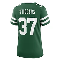 Maillot de match Nike Qwan'tez Stiggers Legacy Green des New York Jets pour femme