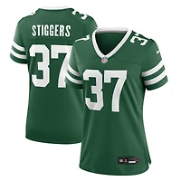 Maillot de match Nike Qwan'tez Stiggers Legacy Green des New York Jets pour femme