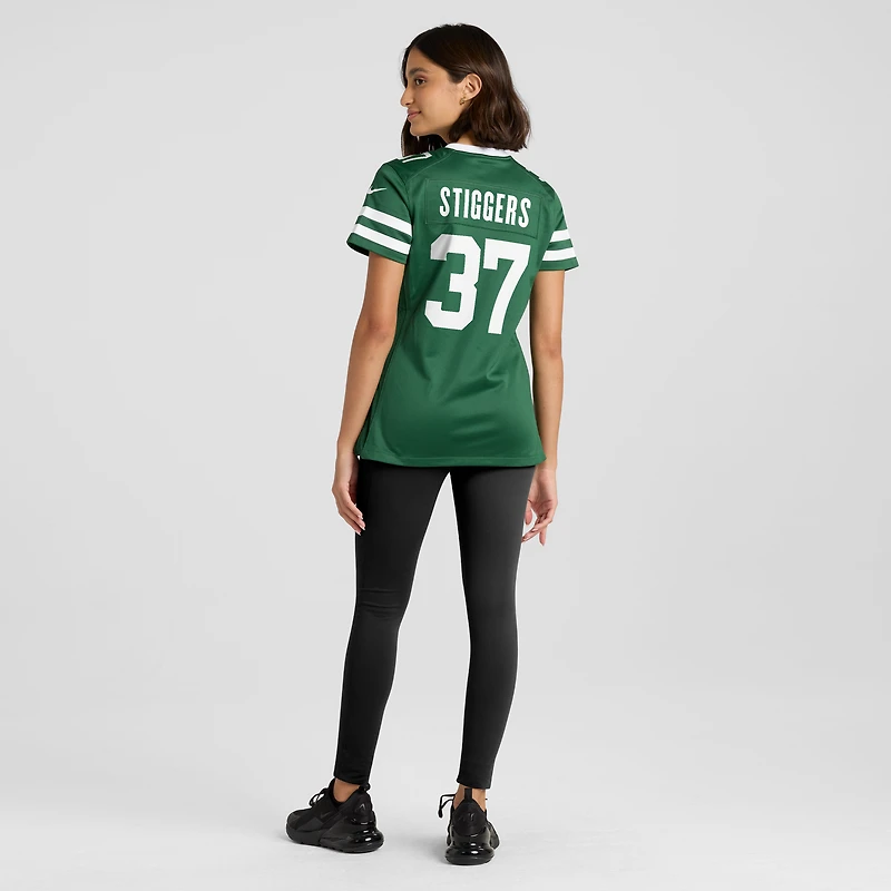 Women's Nike Qwan'tez Stiggers Legacy Green New York Jets Team Game Jersey
