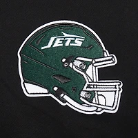 Sweat à capuche court imprimé bijou Pro Standard pour femme, noir, New York Jets