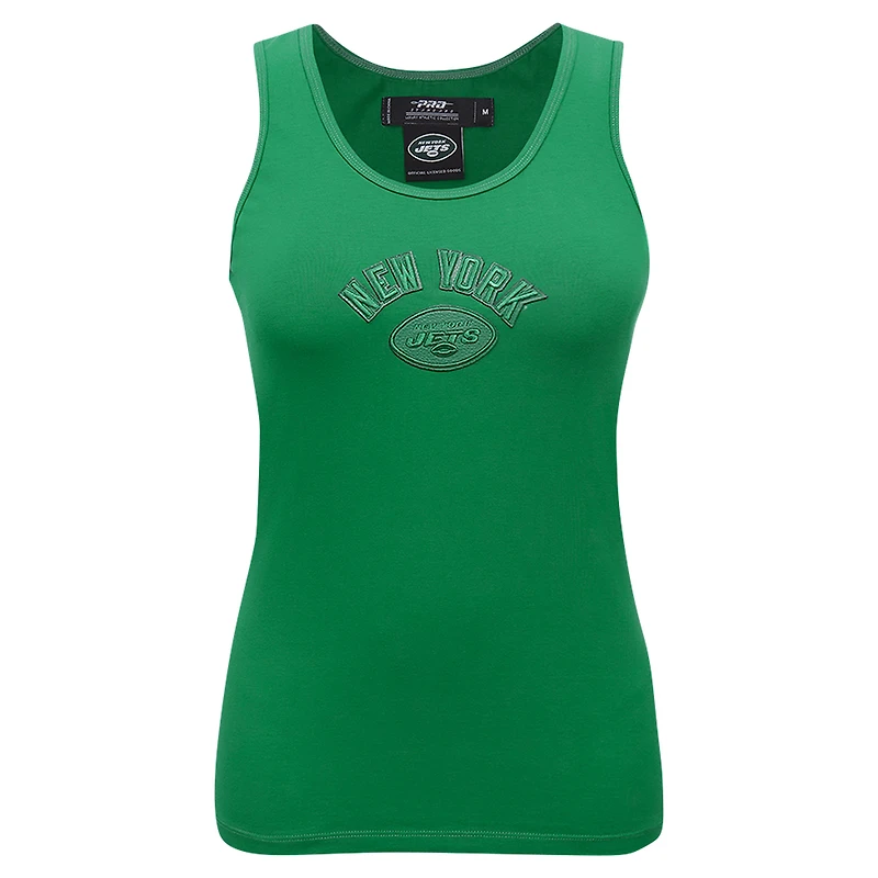 Women's Pro Standard Kelly Green New York Jets Triple Tonal Racerback Tank Top