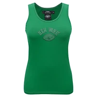 Women's Pro Standard Kelly Green New York Jets Triple Tonal Racerback Tank Top