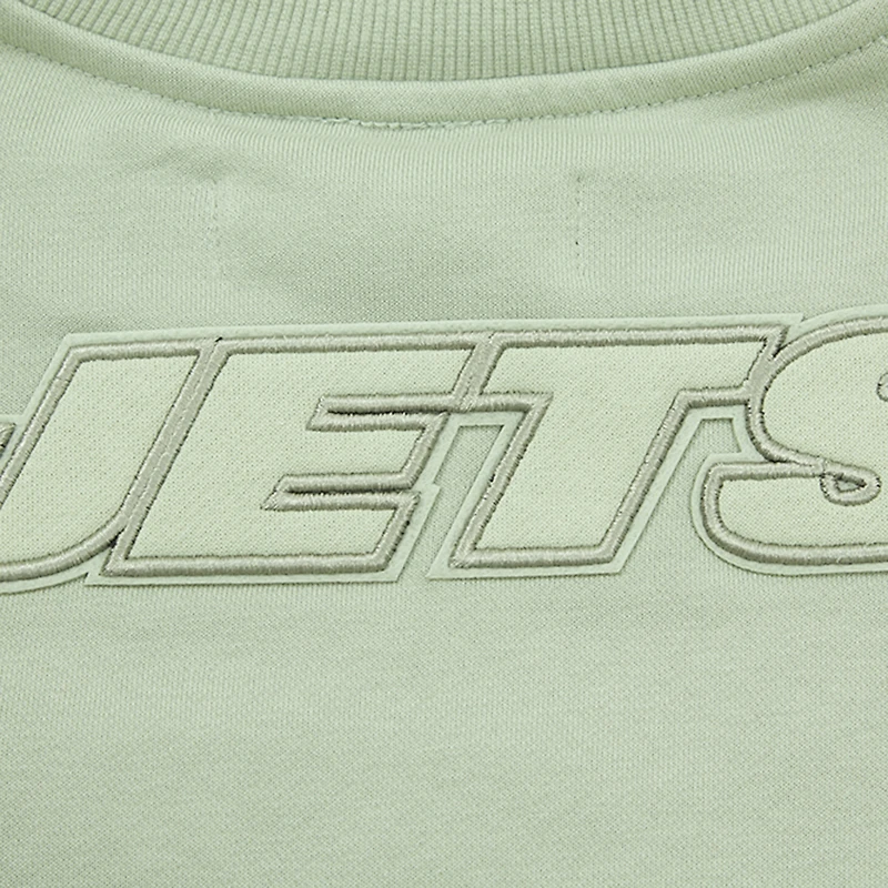 Women's Pro Standard  Light Green New York Jets Neutral Pullover Sweatshirt
