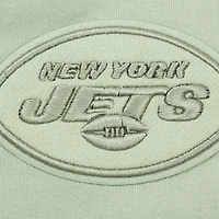 Women's Pro Standard  Light Green New York Jets Oversized Cropped Neutral Pullover Sweatshirt