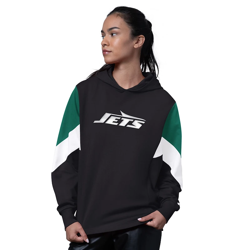 Women's Starter Black New York Jets Scrimmage Hoodie