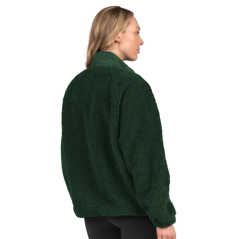 Women's Starter Green New York Jets On the Ball Sherpa Jacket
