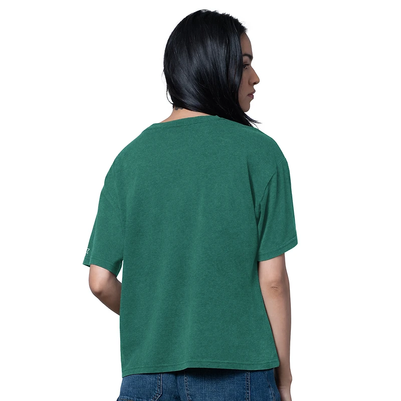 T-shirt surdimensionné pour femme, vert chiné, des Jets de New York, membre du Temple la renommée