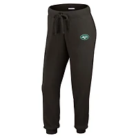 Ensemble de détente pour femme WEAR by Erin Andrews composé d'un t-shirt à manches longues et pantalon en tricot tri-blend crème New York Jets