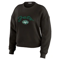 Ensemble de détente pour femme WEAR by Erin Andrews avec t-shirt à manches longues et pantalon en tricot tri-blend couleur crème New York Jets, grande taille
