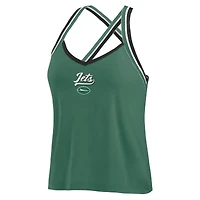 Débardeur tri-blend à bretelles croisées vert New York Jets pour femme WEAR by Erin Andrews